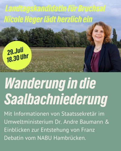 Veranstaltungseinladung, Wanderung mit Nicole Heger